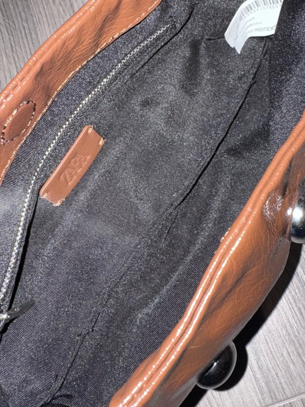 Zara Embellished shoulder bag brown - Picture 5 of 5